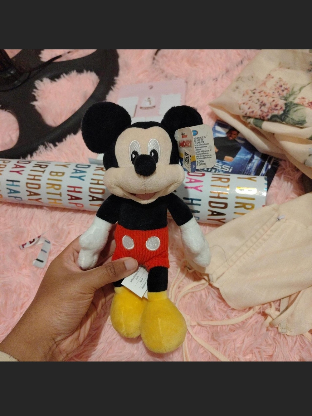 Disney Mickey Mouse Plush - Black, Red, Yellow, White